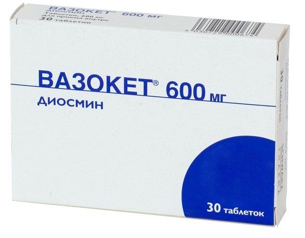 Вазокет, 600 мг, таблетки, 30 шт.  , инструкция по .